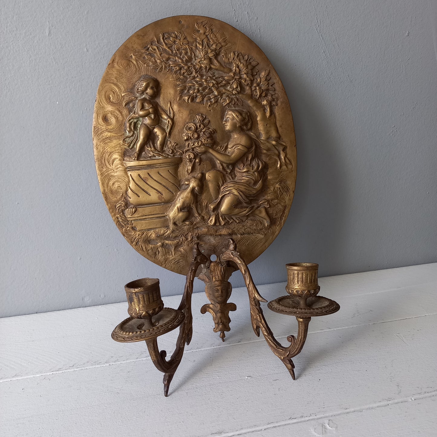 Applique murale décorative antique pour bougies