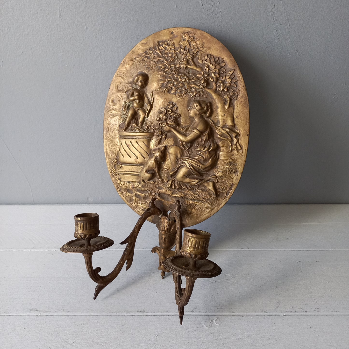 Applique murale décorative antique pour bougies