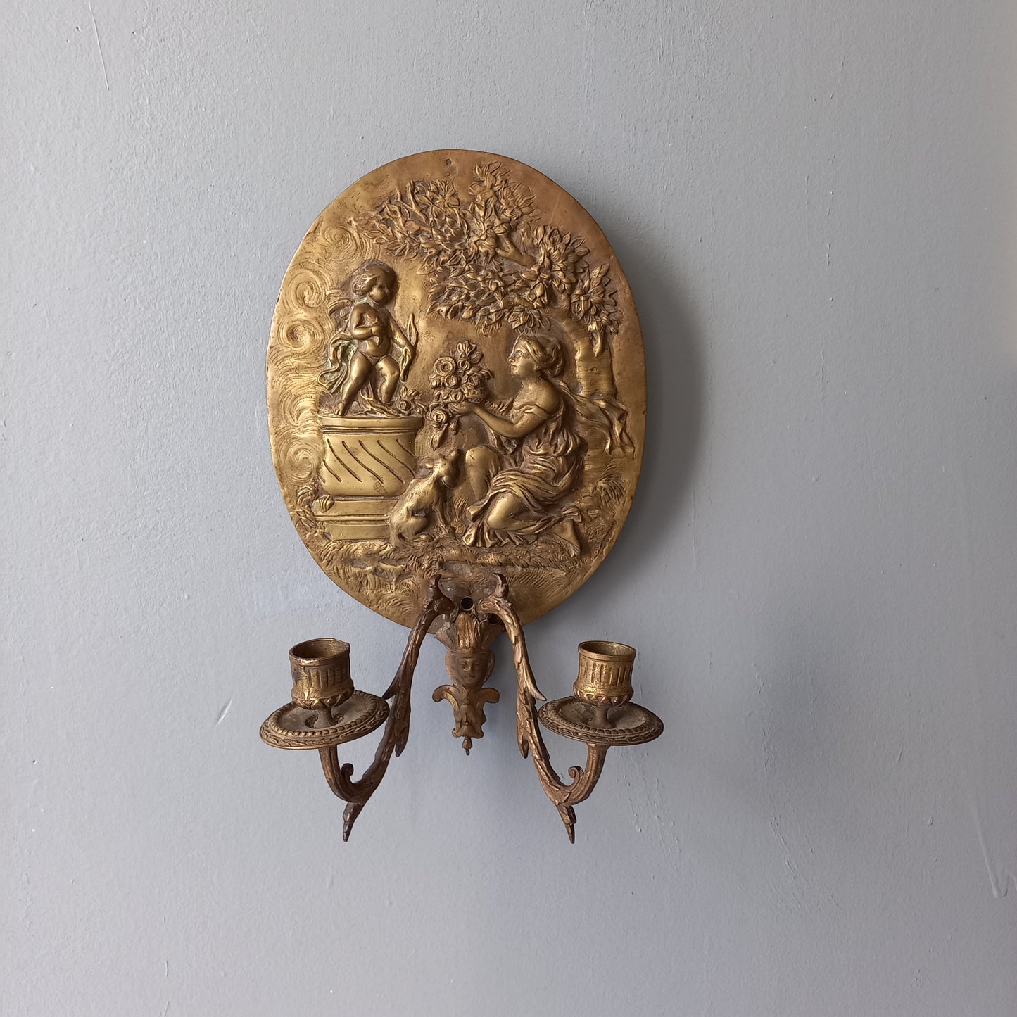 Applique murale décorative antique pour bougies