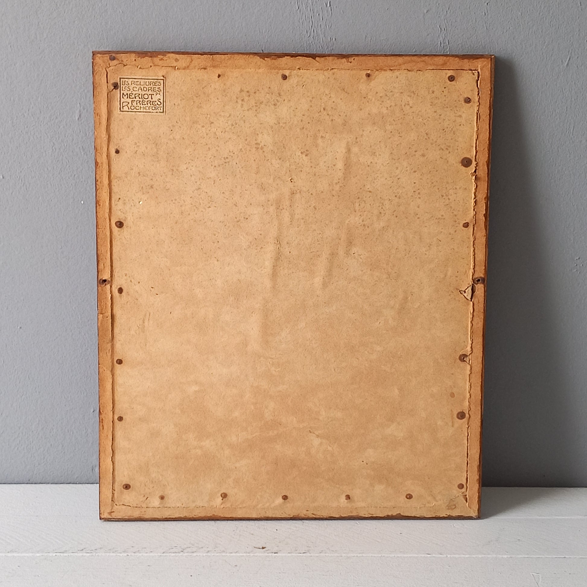 A French vintage drawing of two cute cats or kittens who look like they're planning to be naughty with their owner's ball of wool, a naive piece of art although none-the-less very charming indeed. It appears to be an original drawing, although I haven't opened up the back as it's well sealed with the original French framer's label. The drawing has been signed by the artist.