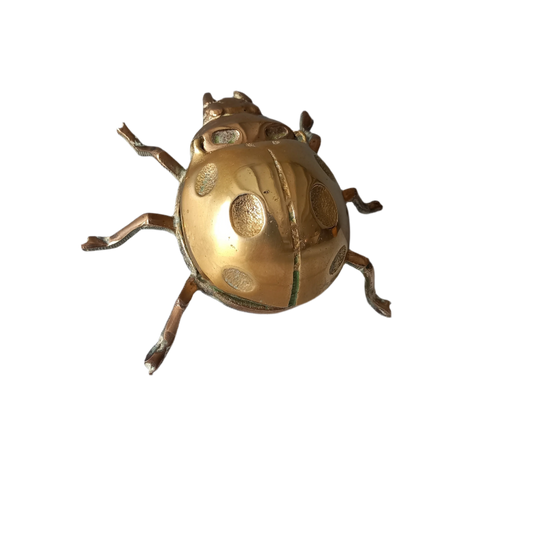 Cendrier coccinelle en laiton vintage, ornement coccinelle
