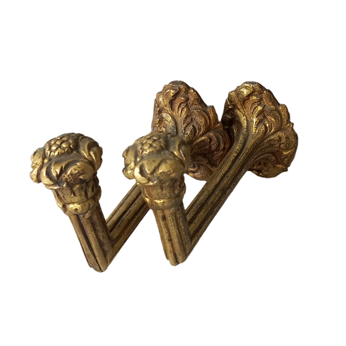 Embrasses à rideaux en laiton antique de France