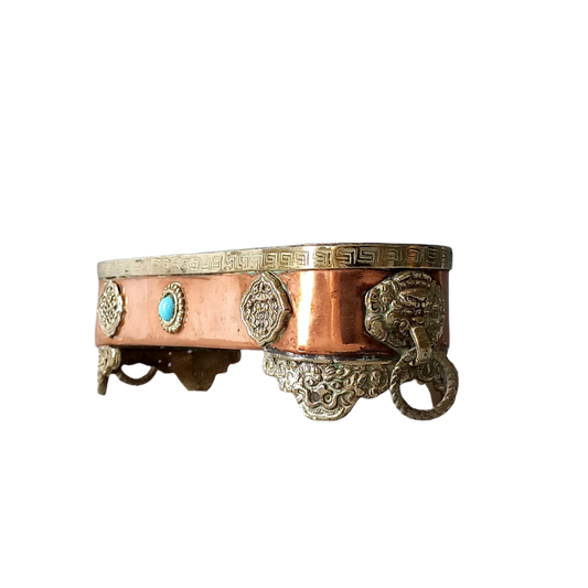 Petit plateau en cuivre vintage, plat à clés, plateau à pot-pourri