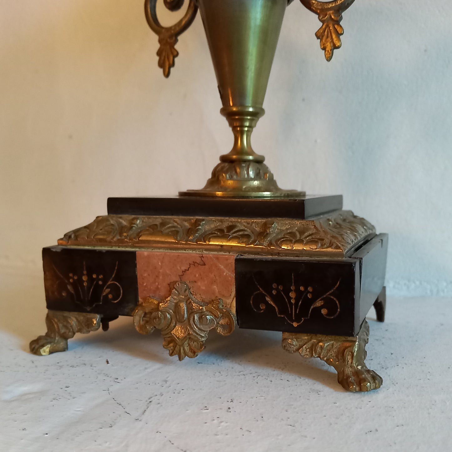 Bougeoir double ancien français pour deux bougies