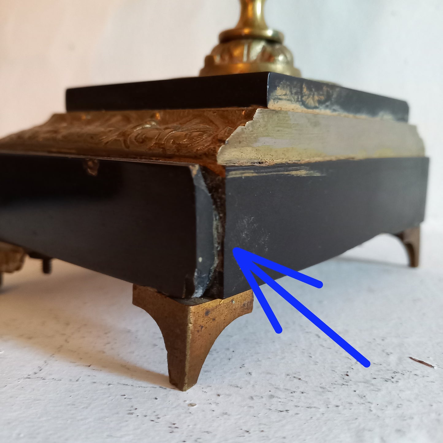 Bougeoir double ancien français pour deux bougies