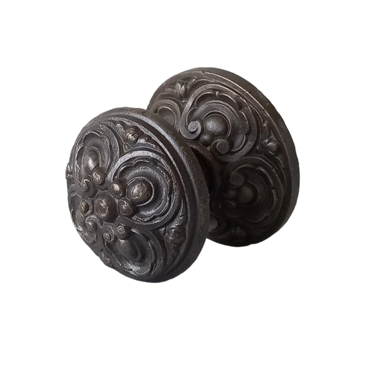 Poignée de porte décorative antique en fonte française