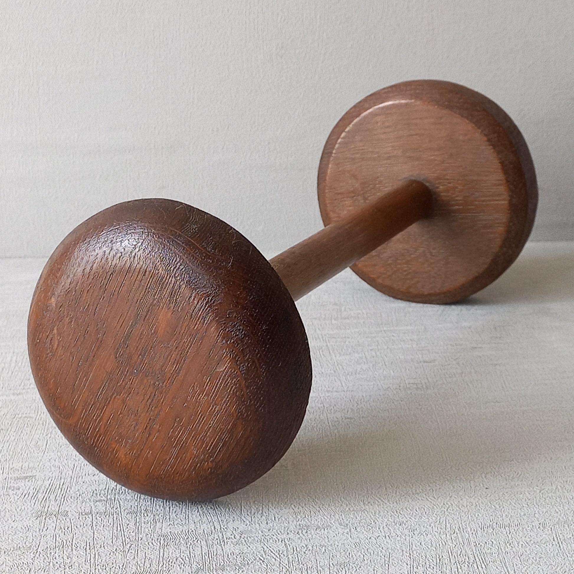 A sturdy French vintage wooden hat stand which will be great for displaying your hats, helmets and wigs, etc. In summary, a nice authentic vintage piece from France.