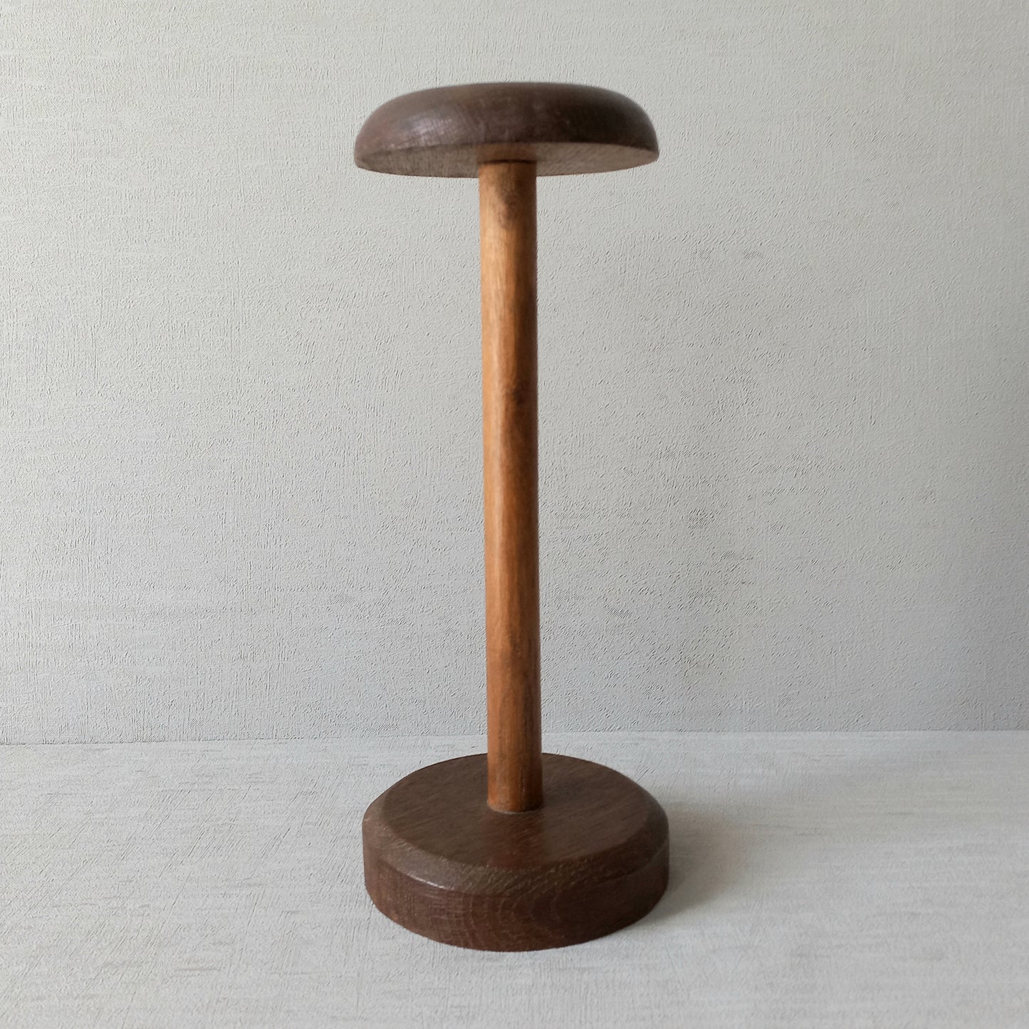 A sturdy French vintage wooden hat stand which will be great for displaying your hats, helmets and wigs, etc. In summary, a nice authentic vintage piece from France.