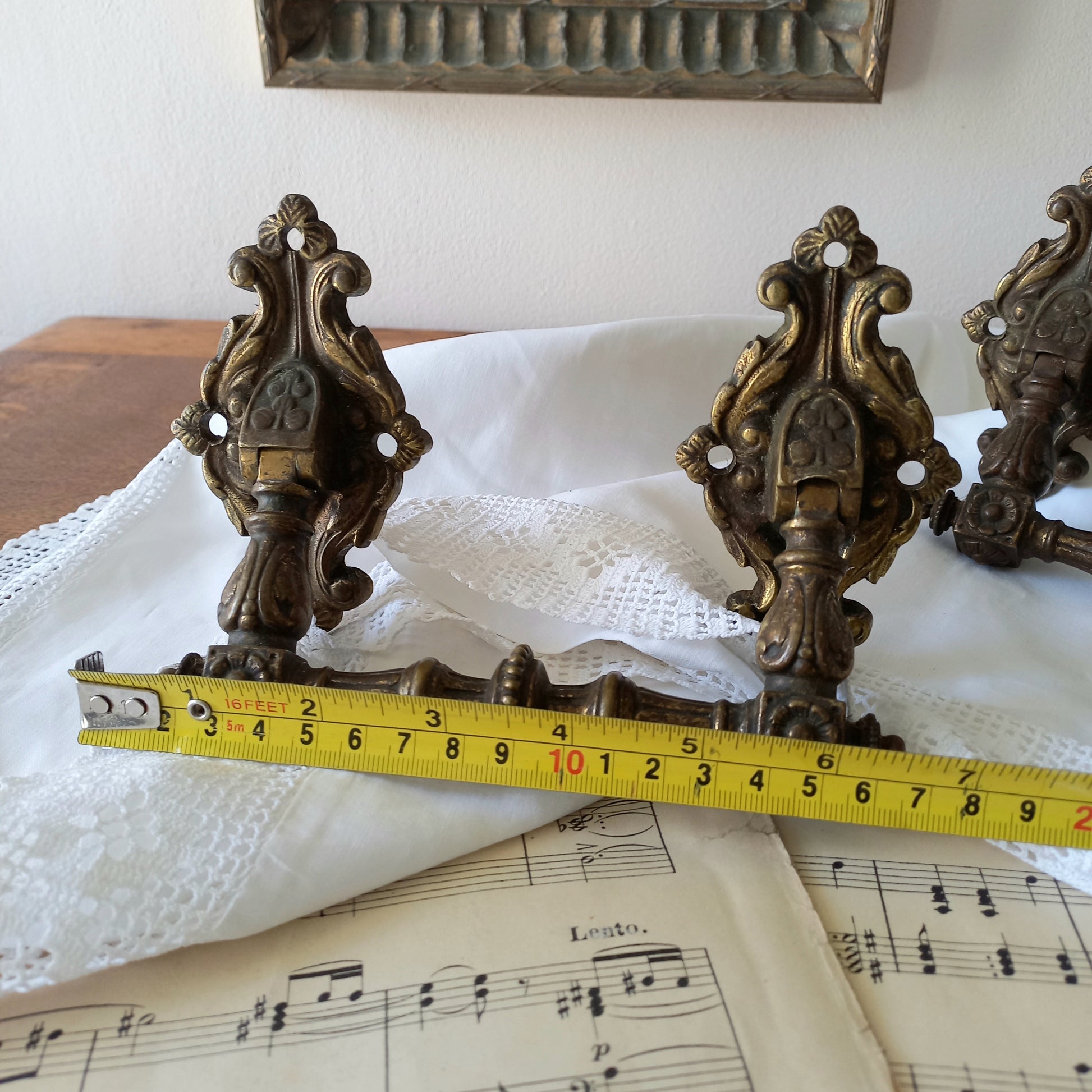 A beautiful pair of decorative French antique drawer pulls, heavy quality pieces that are not found these days. The perfect pieces for finishing off your furniture.