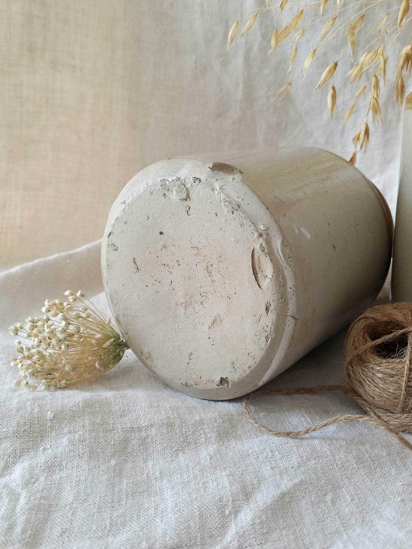Pair of Antique Glazed Stoneware Storage Confit Pots
