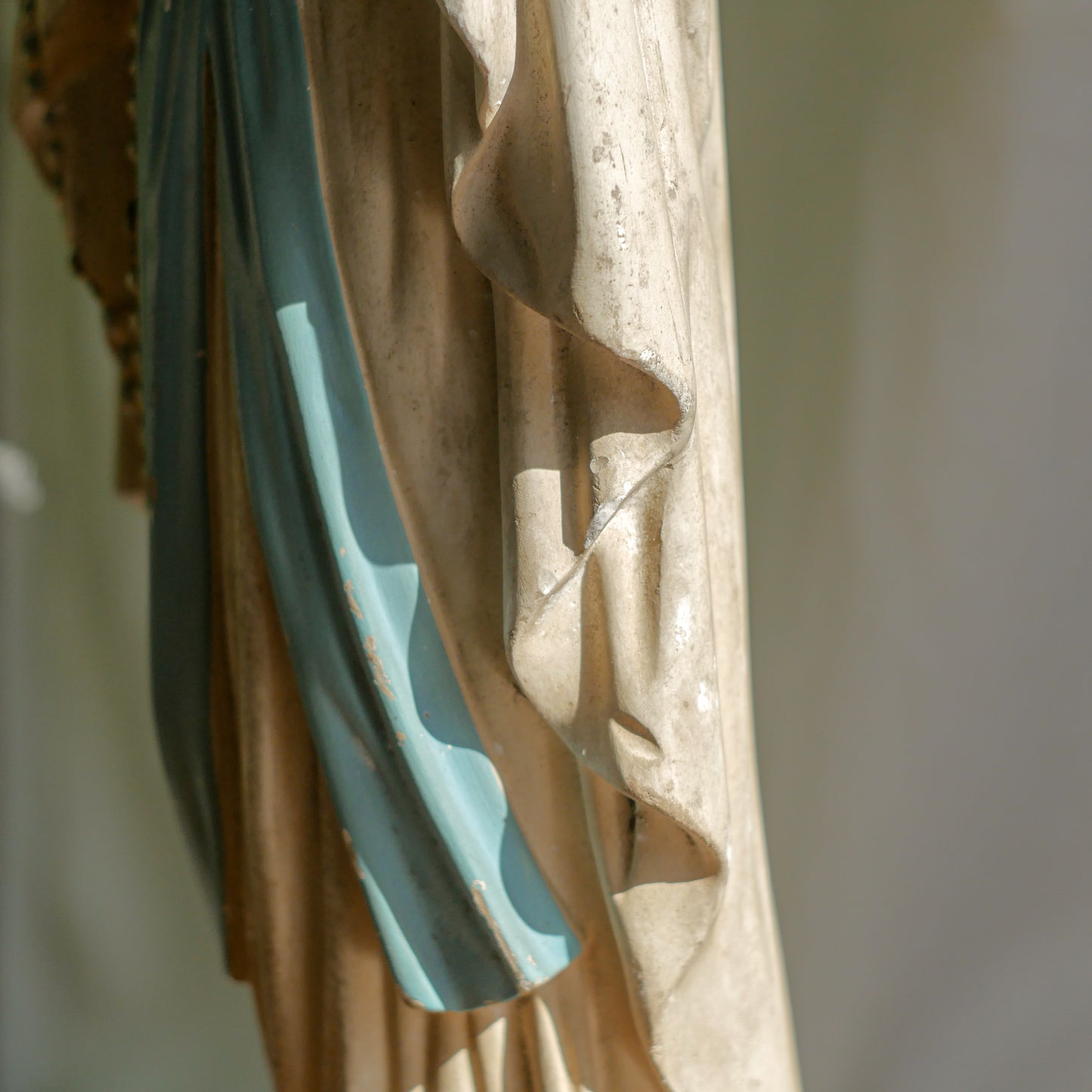 GRANDE figurine de la Vierge Marie, statuette religieuse antique de la Madone