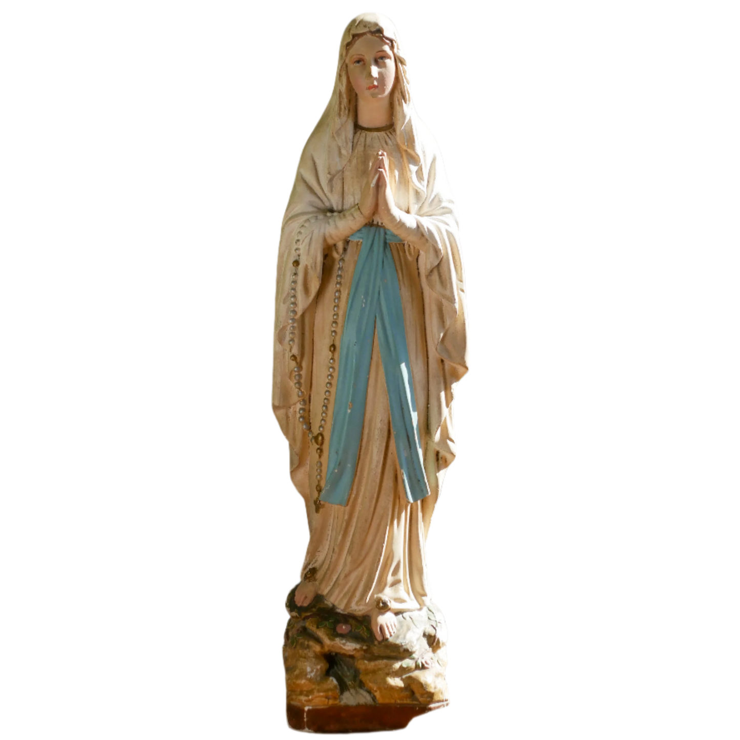 GRANDE figurine de la Vierge Marie, statuette religieuse antique de la Madone