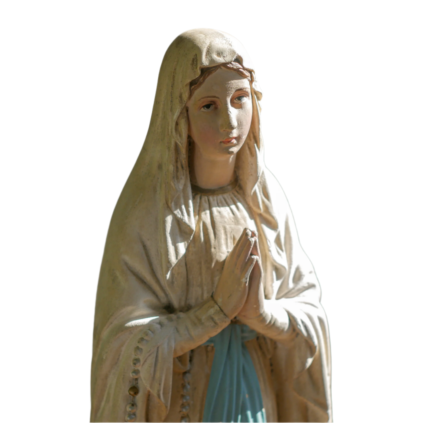 GRANDE figurine de la Vierge Marie, statuette religieuse antique de la Madone