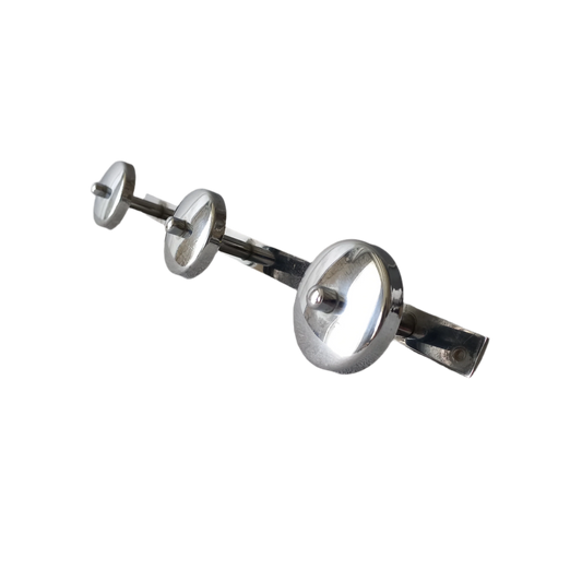 Porte-manteau vintage en métal à 3 crochets avec finition chromée, porte-chapeaux moderniste