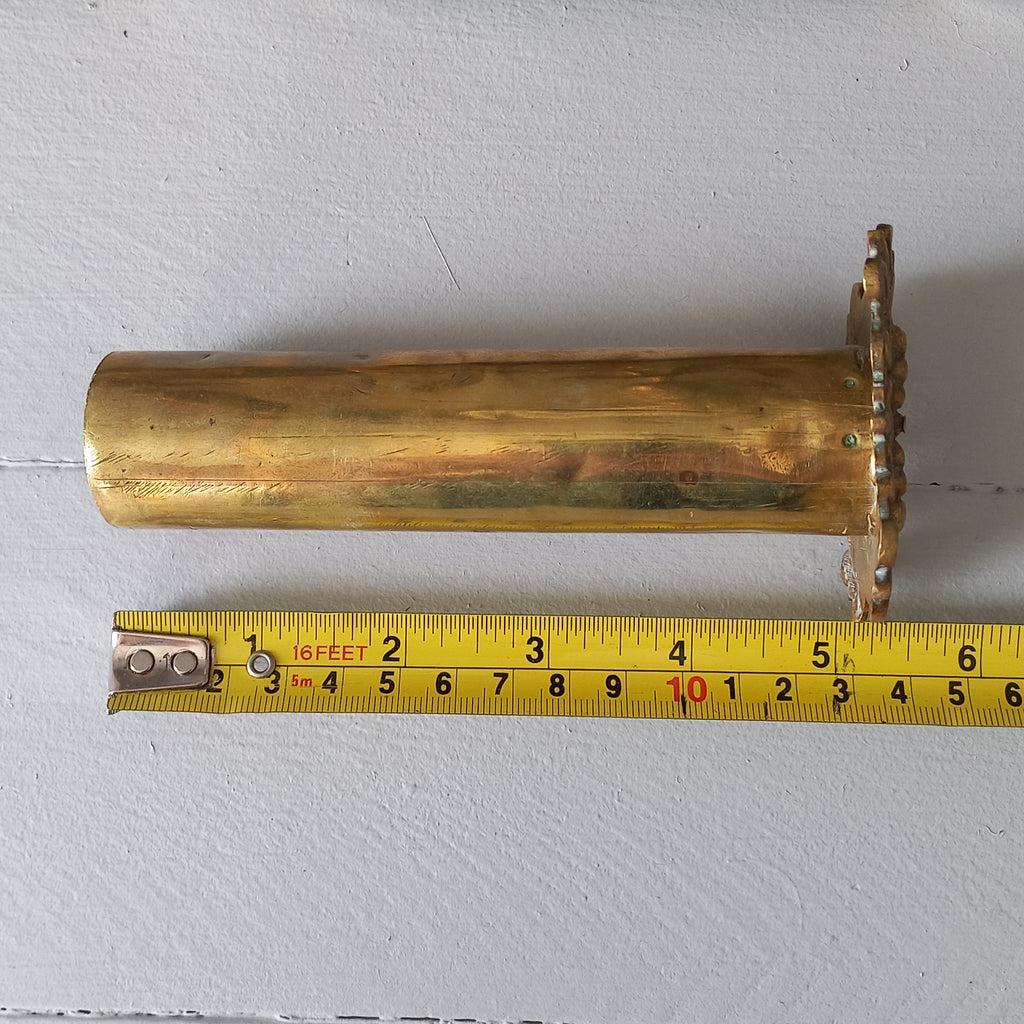 Antique brass candle holders from France, decorative candelabras