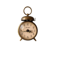 Réveil vintage de Jerger d'Allemagne, horloge mécanique miniature
