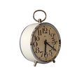 réveil vintage blanc, horloge mécanique rétro, horloge de chevet ou de table de nuit