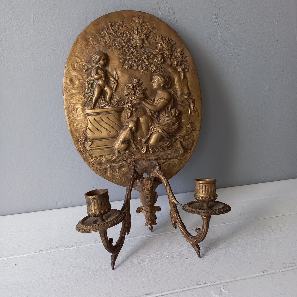 Applique murale décorative antique pour bougies