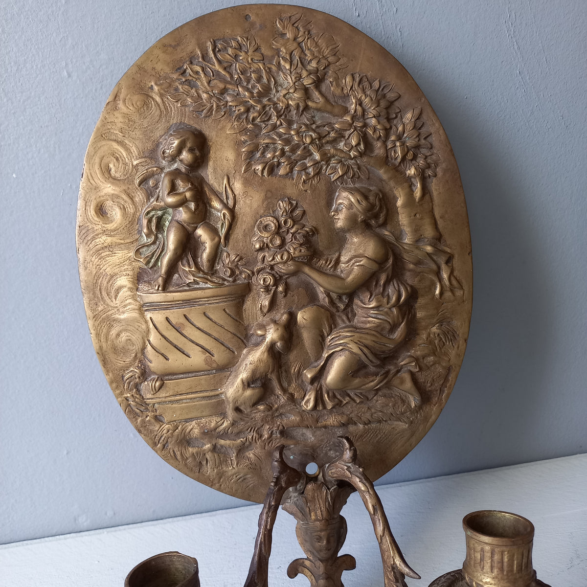 Applique murale décorative antique pour bougies