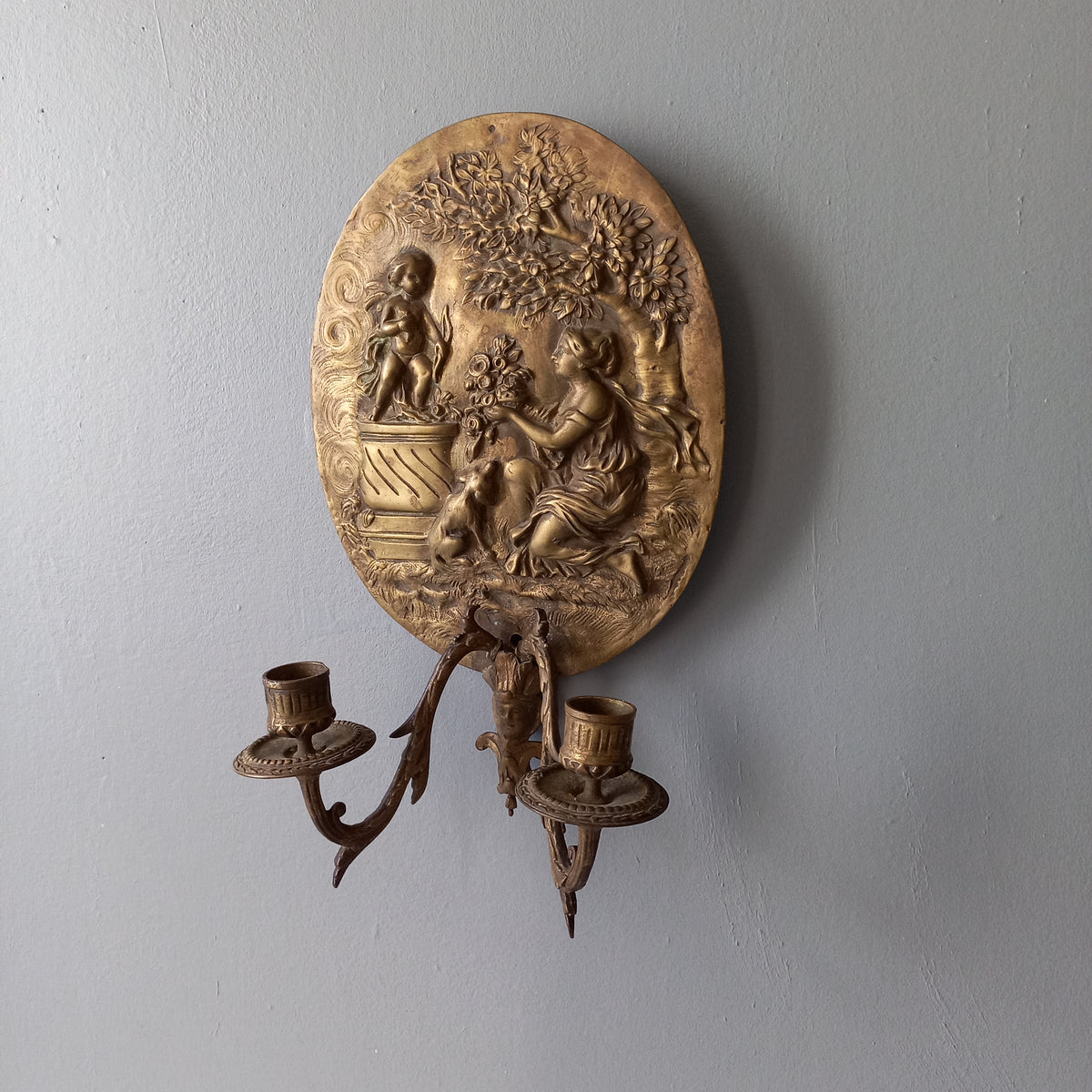 Applique murale décorative antique pour bougies