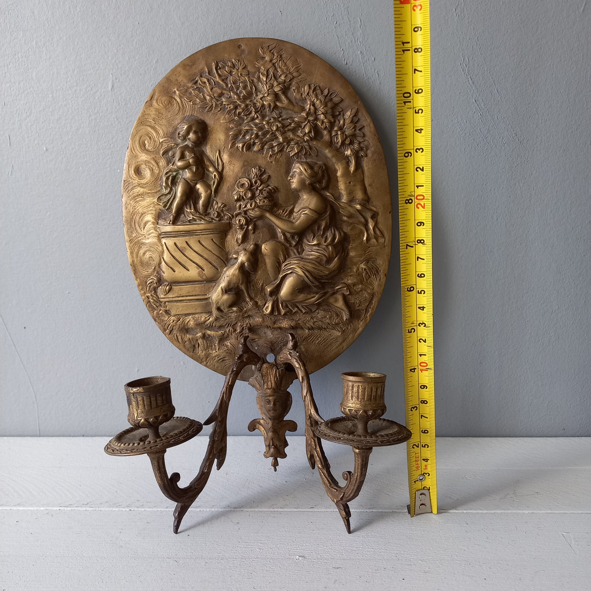 Applique murale décorative antique pour bougies