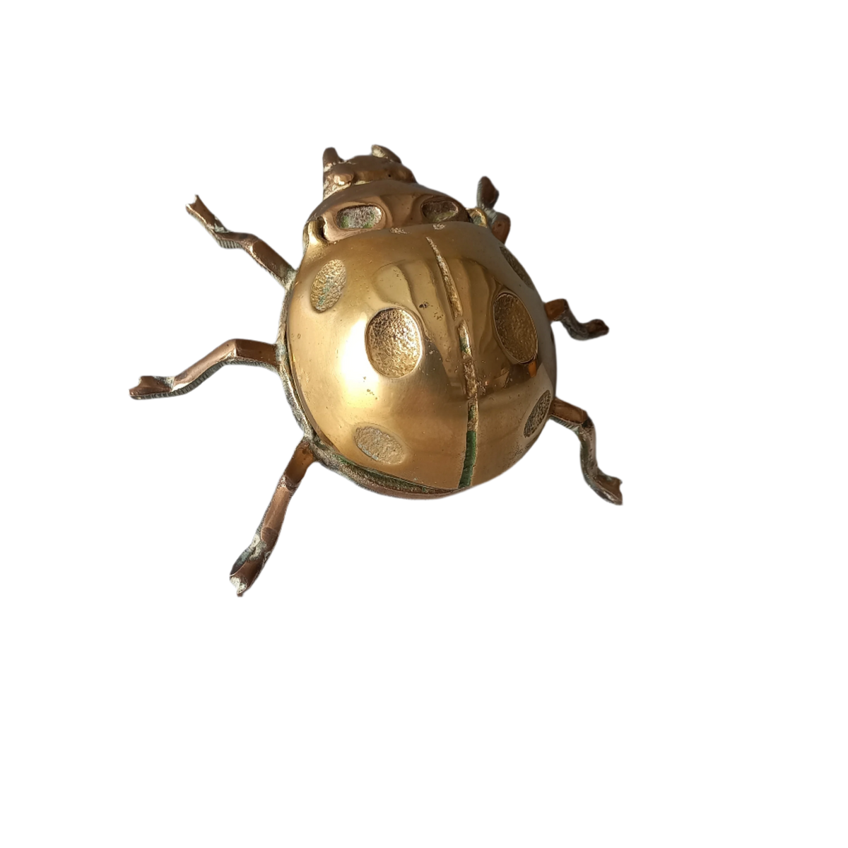 Cendrier coccinelle en laiton vintage, ornement coccinelle