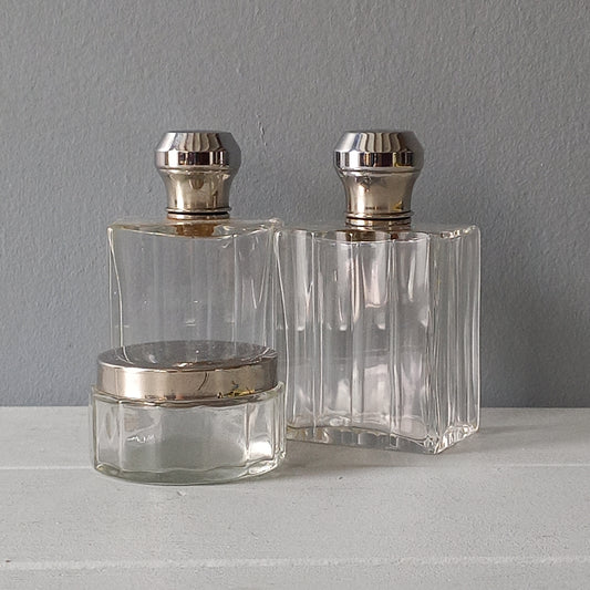 Flacons de parfum ou de parfum en verre vintage, flacons de parfum décoratifs français