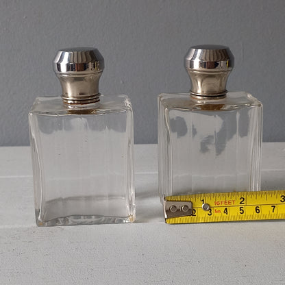 Vintage glass scent or perfume bottles, french decorative perfume bottles