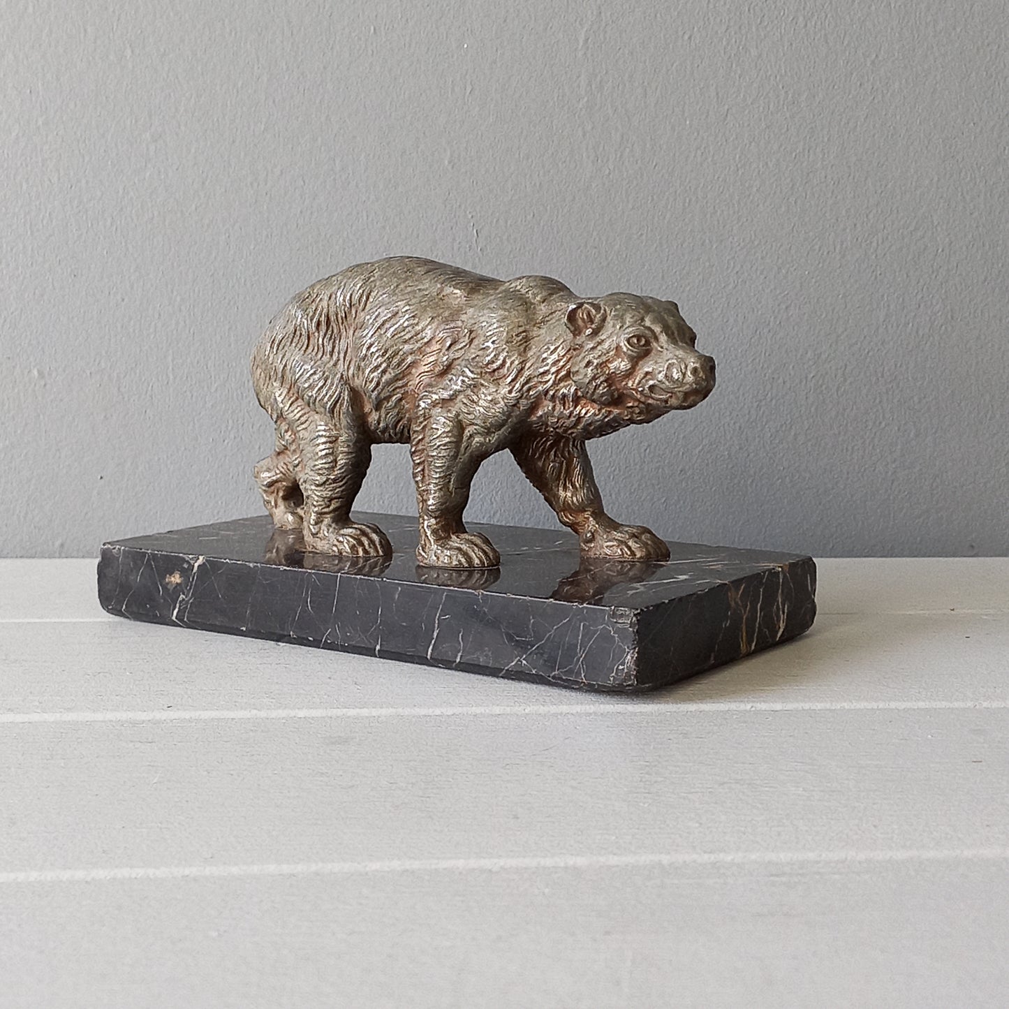 French vintage art decor bear ornament, bear desk decor, shelve decor, mantel decor