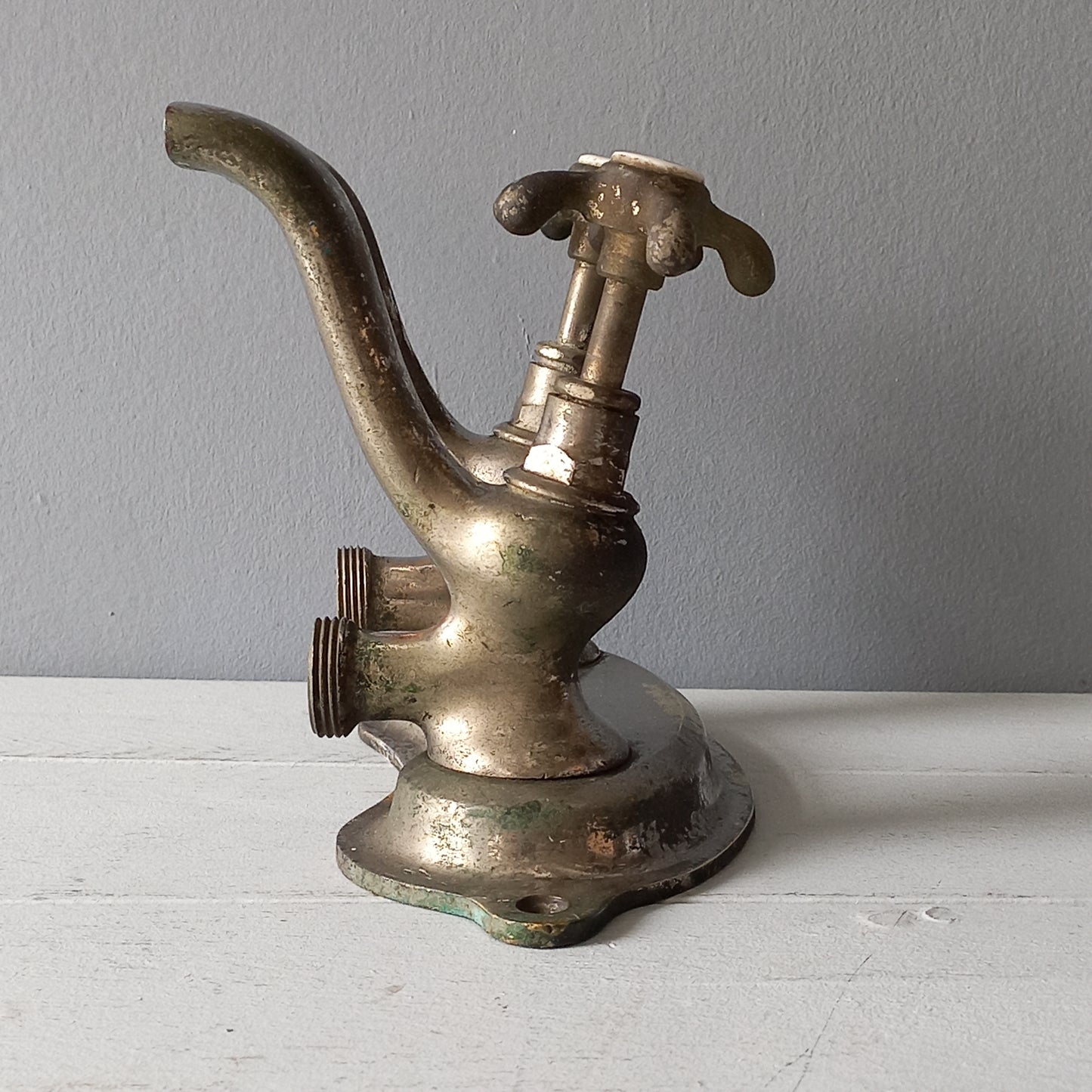 French vintage hot and cold faucet taps for restoration