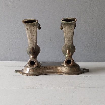 French vintage hot and cold faucet taps for restoration