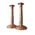 Bougeoirs anciens en cuivre, Bougeoirs français Art nouveau