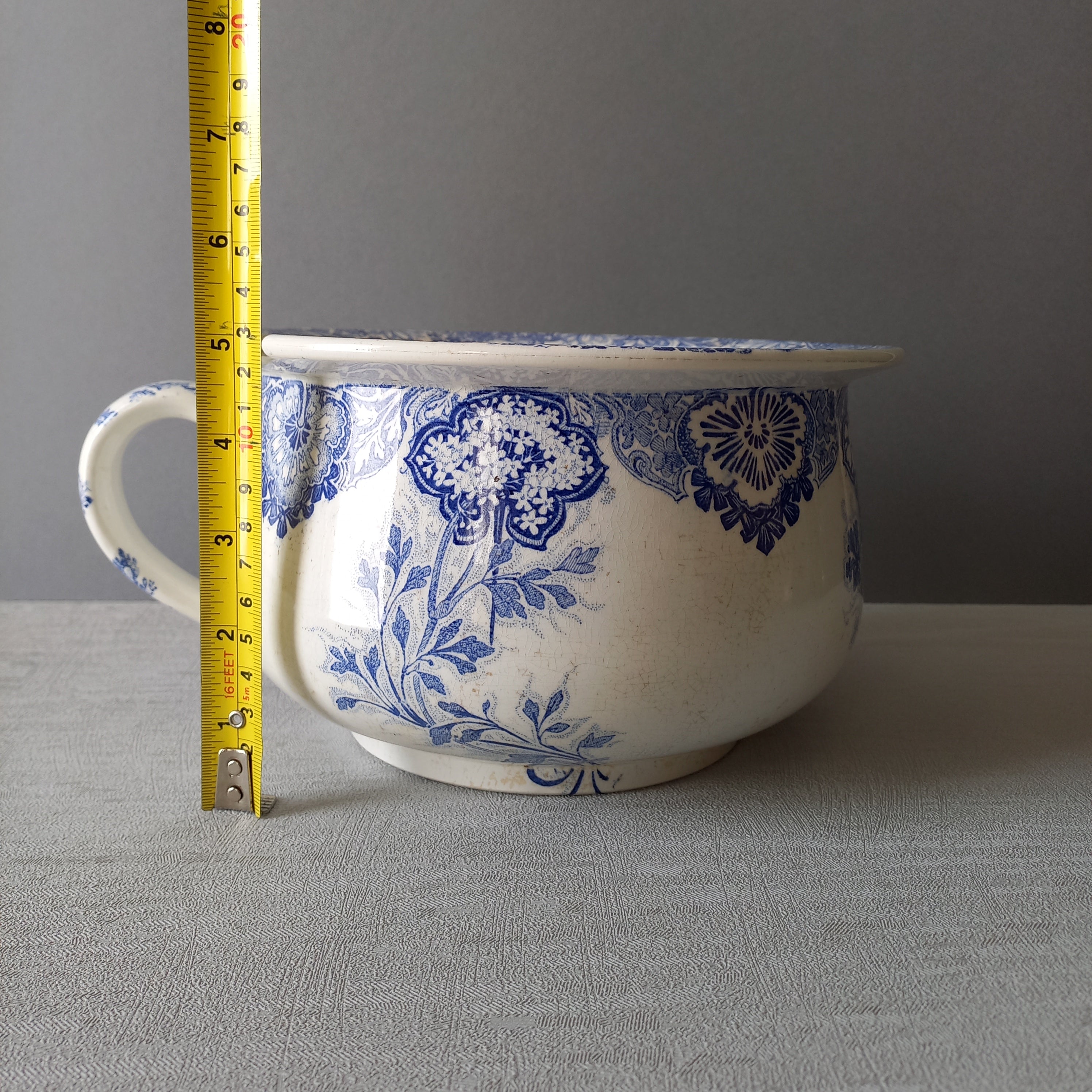 Vintage Chamber Pot - buy Ceramic in Light Blue and Floral