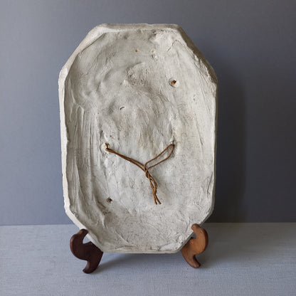 Vintage Art Nouveau Wall Art Woman in Period Dress with Hand-Painted Details