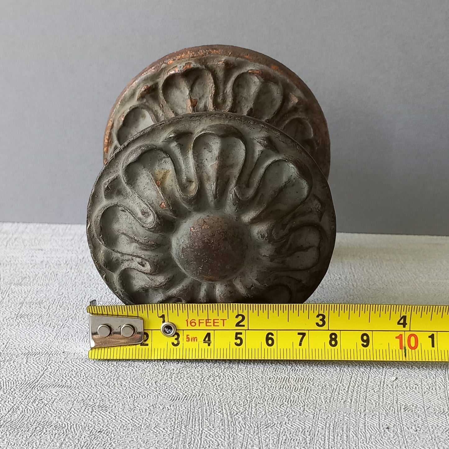 French antique door pull, decorative door pull from France, original antique door hardware