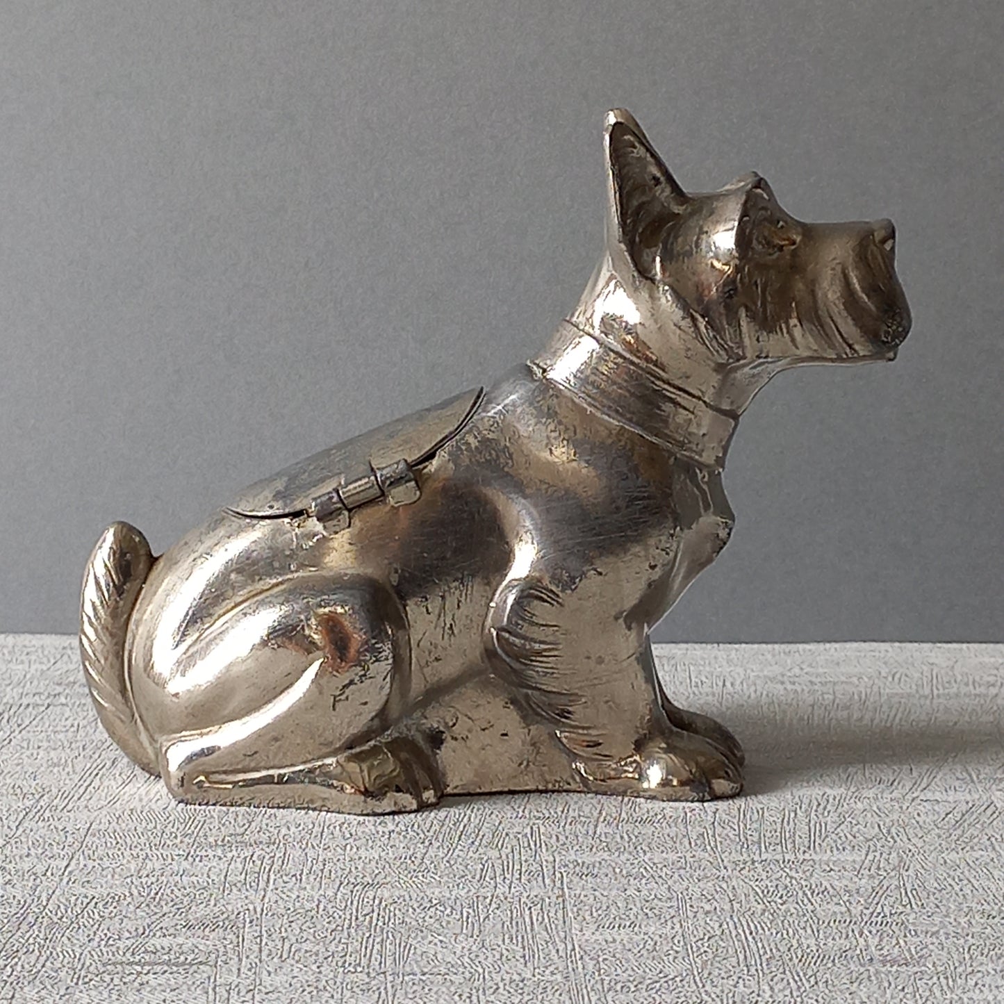 French art deco dog money box, terrier dog money box, desk and shelve decor