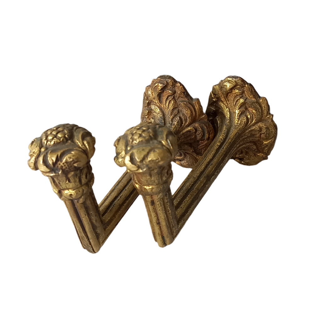 Embrasses à rideaux en laiton antique de France