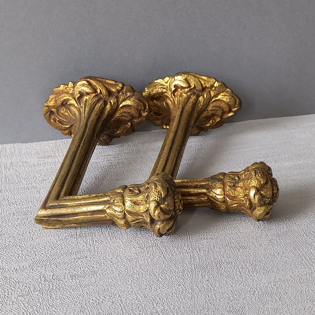 Embrasses à rideaux en laiton antique de France
