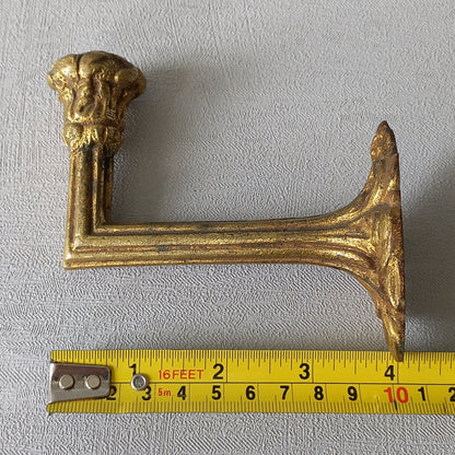 Antique brass curtain hold backs from France