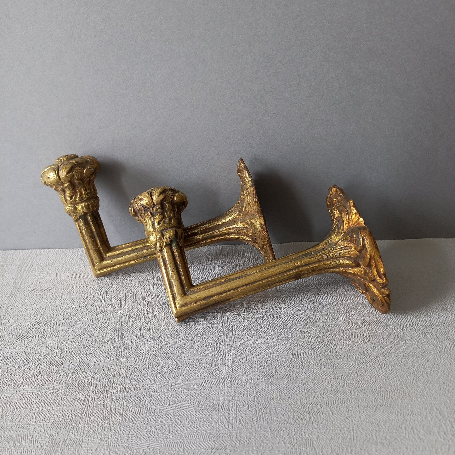 Antique brass curtain hold backs from France