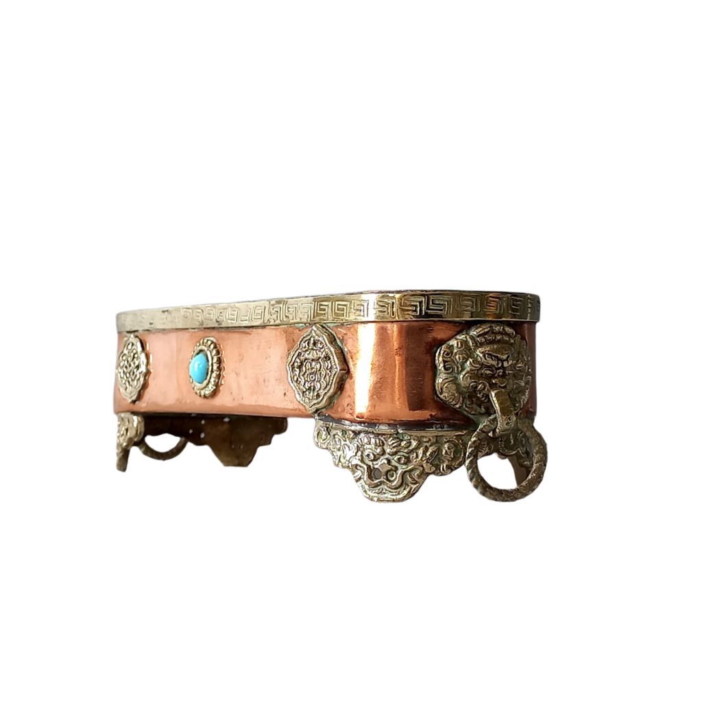 Small vintage copper tray, key dish, potpourri tray
