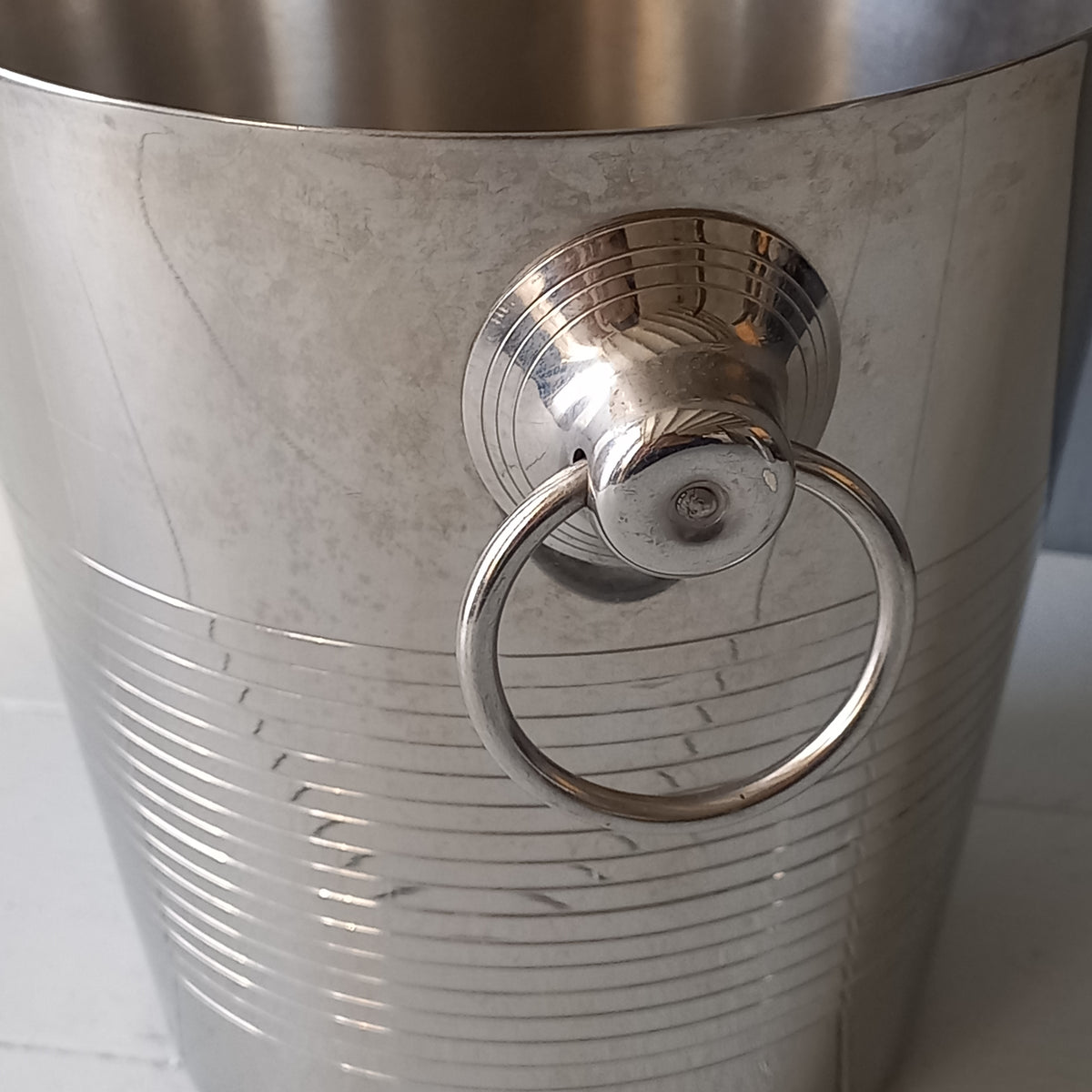Vintage stainless steel champagne cooler by Letang Remy