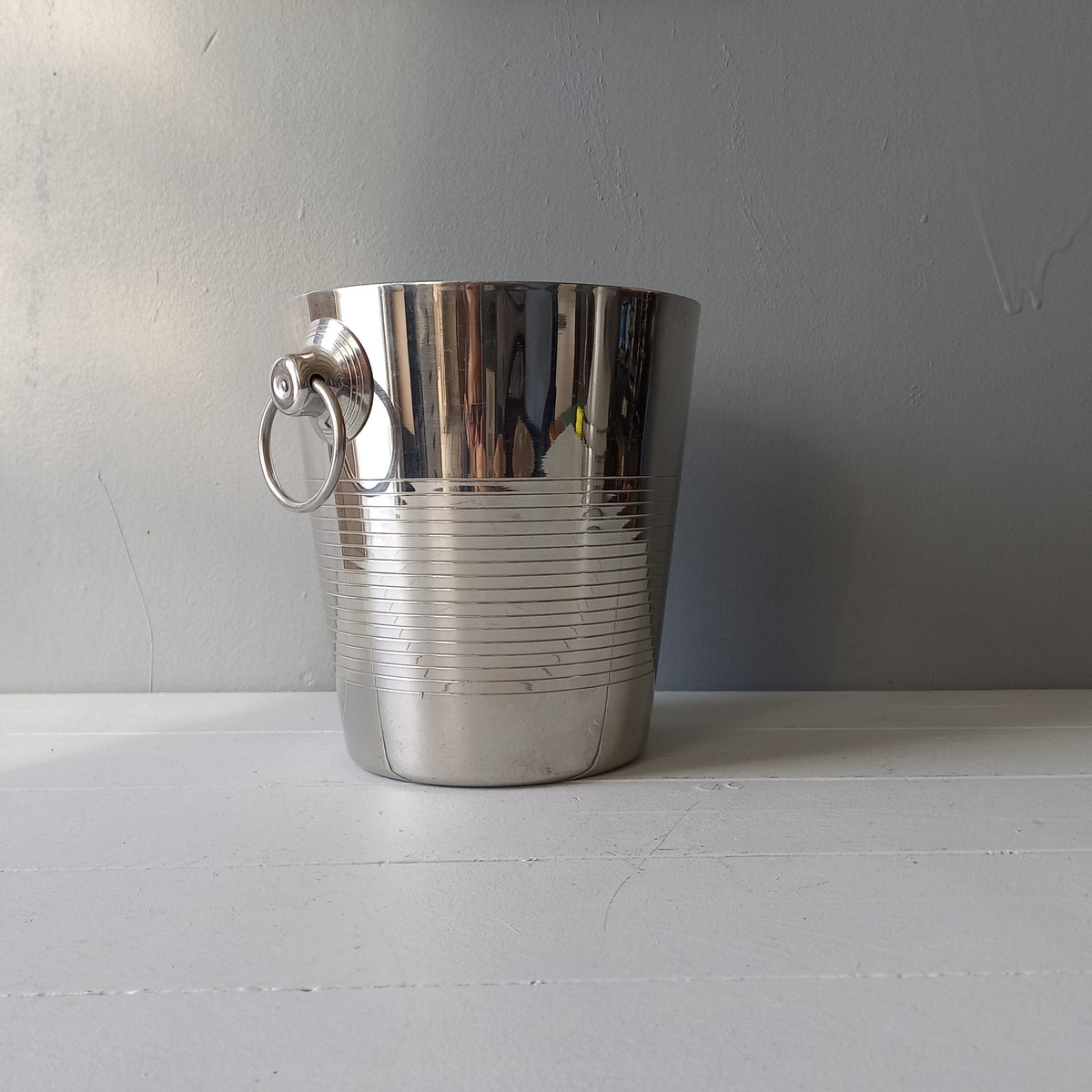 Vintage stainless steel champagne cooler by Letang Remy