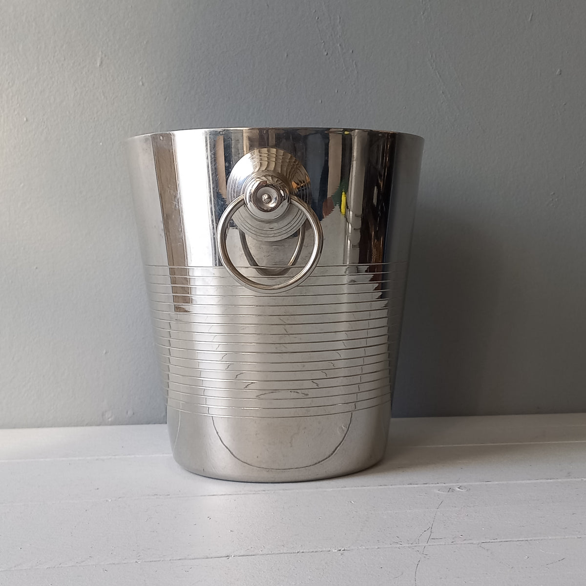 Vintage stainless steel champagne cooler by Letang Remy