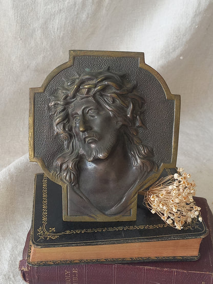 Ornement crucifix Jésus-Christ antique français