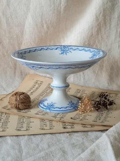 Antique Ironstone Footed Dish Compote