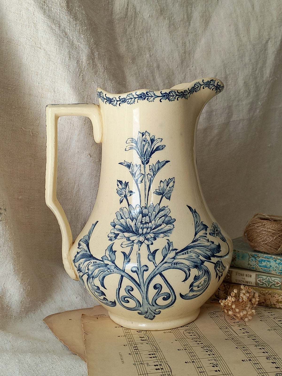 Antique Ornamental Ironstone Jug