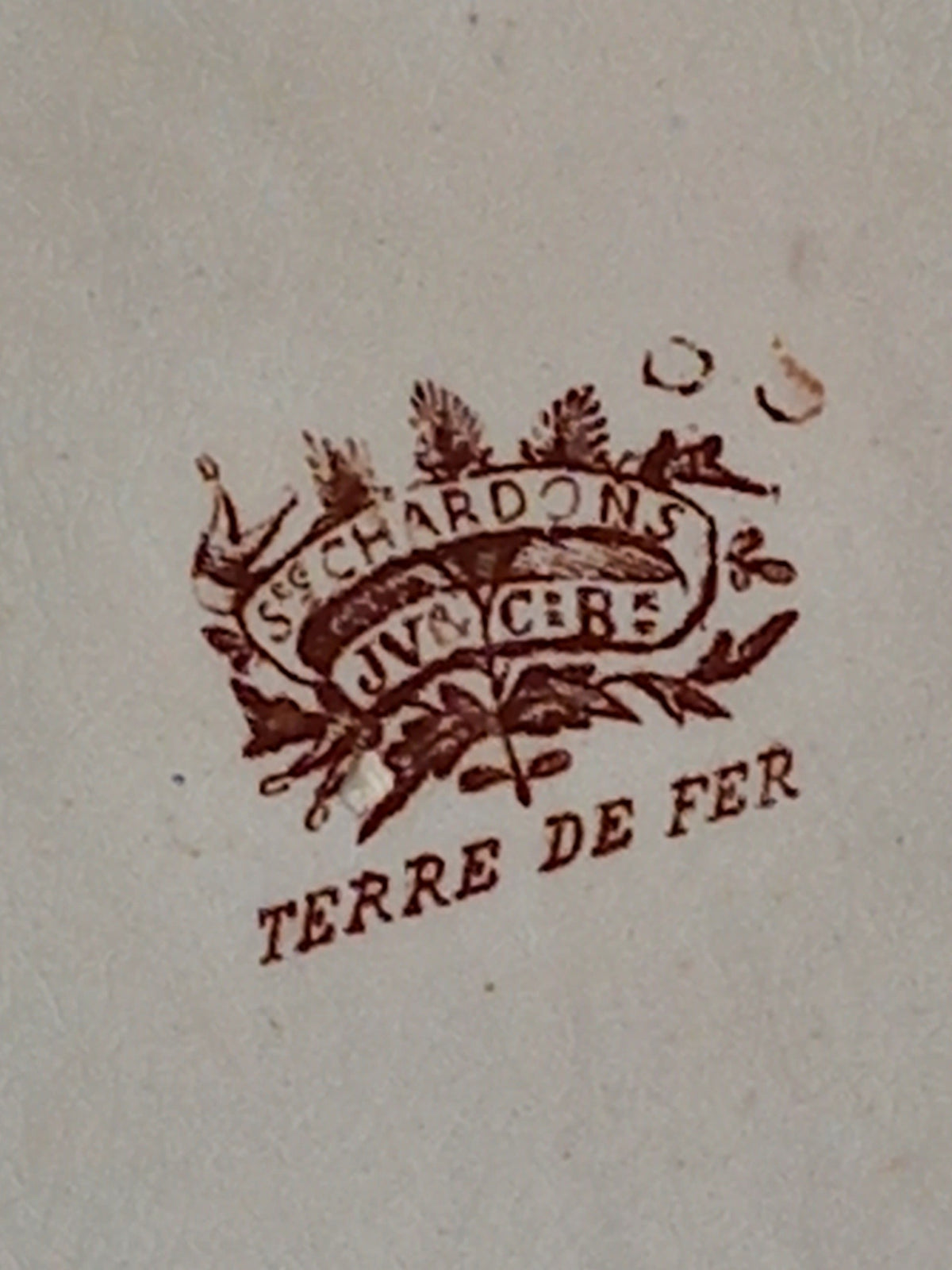 maker's mark for antique French ironstone platter