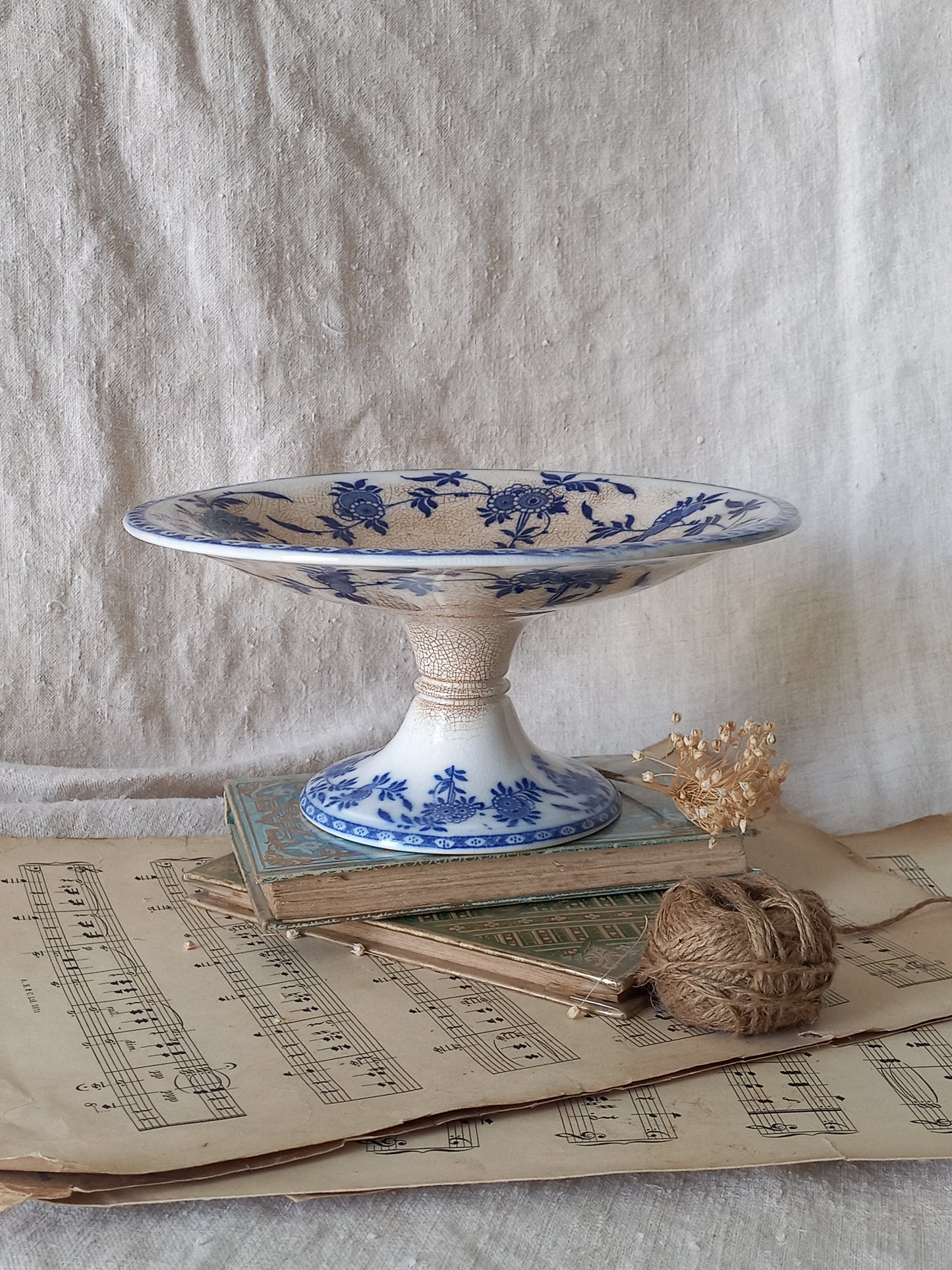 antique English ceramic compote/footed dish by Minton