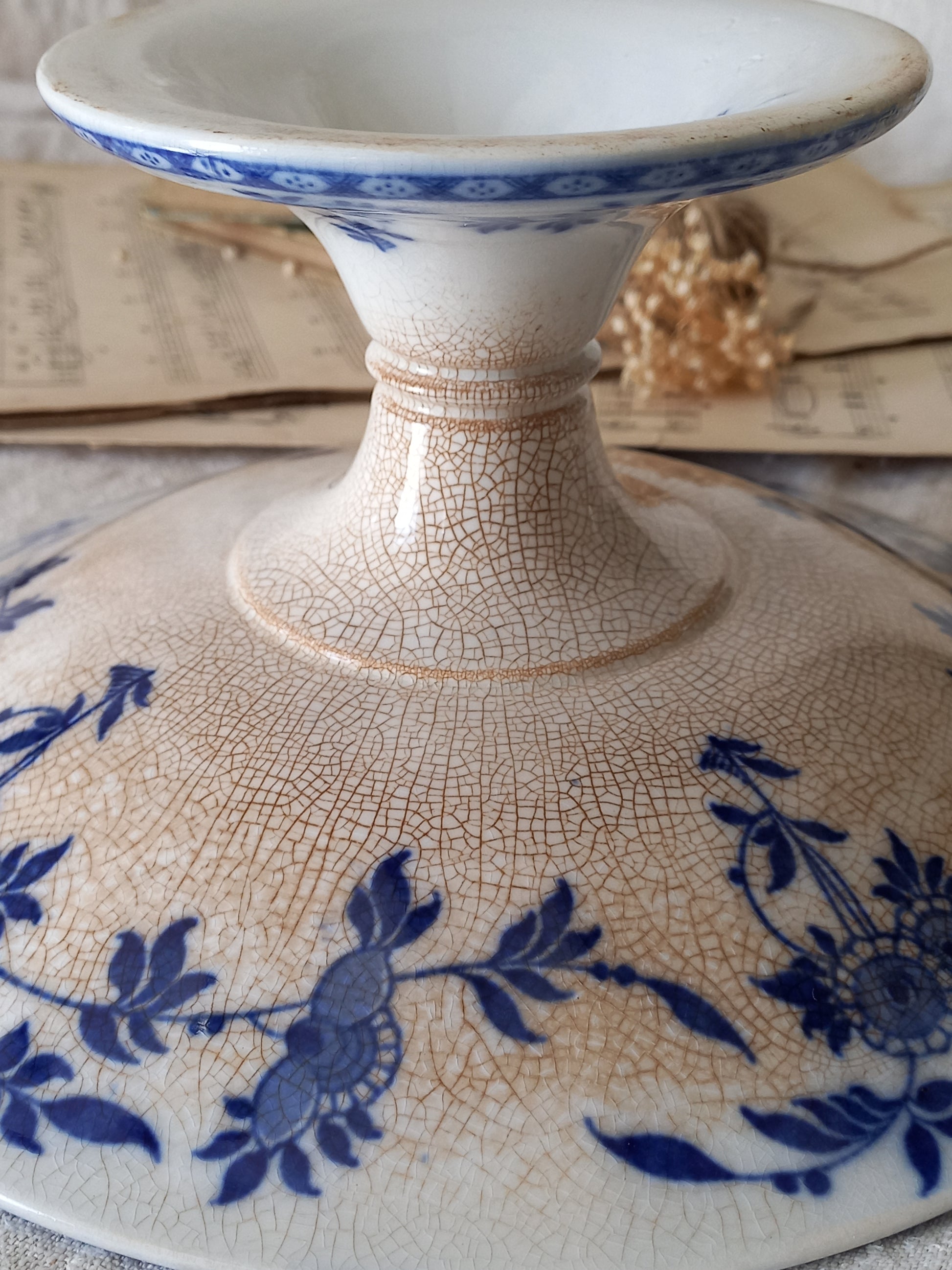 antique English ceramic compote/footed dish by Minton